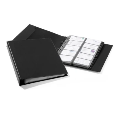Abbildung von Durable Visitenkartenringbuch Visifix A4 Economy, für 400 Visitenkarten, inkl. Register A Z, schwarz, 244401