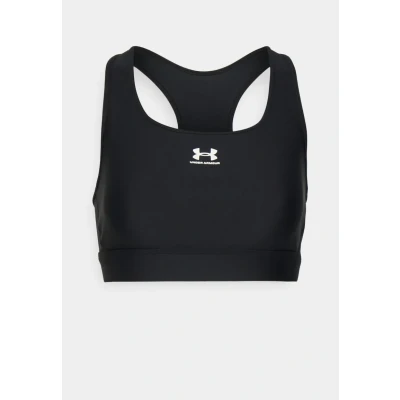 Abbildung von Under Armour UA HG MID Padless Sportbh mit mittlerer Stützkraft, Damen, Größe: XS, Black/white