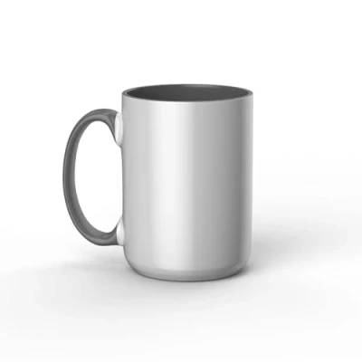 Abbildung von Cricut Beveled Ceramic Blank Mug, Grey, 425ml (15oz), 1 x Infusible Ink Sublimation For use with Mug Press and Ink, Keramik, Pack