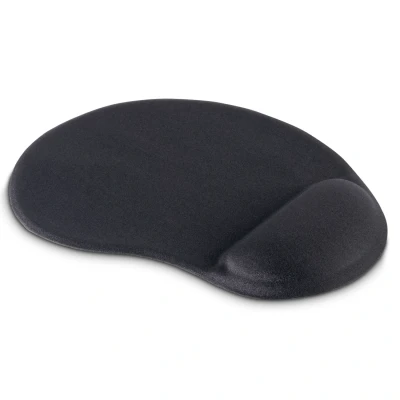 Abbildung von Hama Ergonomisches Mauspad mit Handauflage (Gel Memory Foam, strapazierfähige Handgelenkauflage passt sich an, rutschfest, Universal PC Maus Unterlage Schreibtisch) schwarz