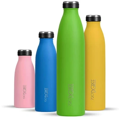 Abbildung von 720DGREE Edelstahl Trinkflasche “milkyBottle 750ml BPA Frei, Auslaufsicher, Kohlensäure geeignet Thermosflasche für Sprudel, Sport, Uni, Schule, Fitness, Outdoor, Camping