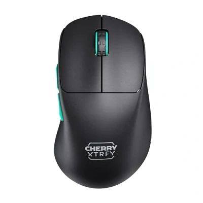 Abbildung von CHERRY XTRFY M64 Wireless, Ultraleichte Kabellose Gaming Maus, 2,4 GHz Funk, Optimiert für esports, Ergonomische Form mit Besonders Niedriger Front, Schwarz