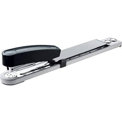 Abbildung von Novus B 15 Heftgerät/Langarmhefter (mit bis zu 250 mm Einlegetiefe, für 25 Blatt (80 g/m²)) lichtgrau/tiefschwarz