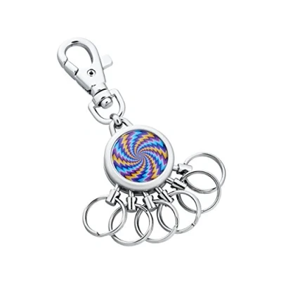 Abbildung von Schlüsselanhänger Kingsport Hypnotic aus Metall mit Karabinerhaken 6 ausklinkbare Ringe