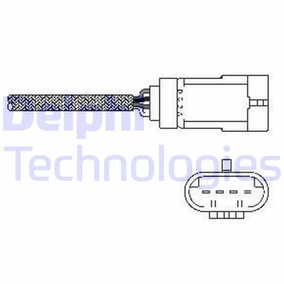 Abbildung von DELPHI ES10793 12B1 Lambdasonde Planarsonde, beheizt RENAULT: ESPACE 4, MEGANE 1 Cabriolet, Scénic