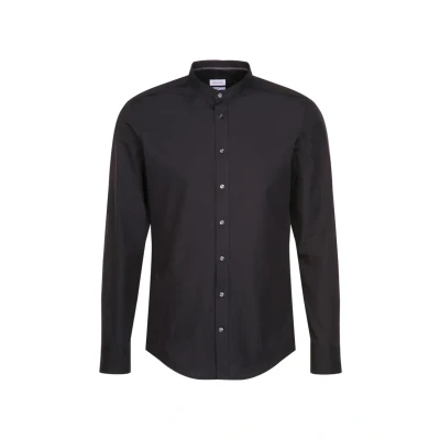 Abbildung von Seidensticker Mandarin SLIM FIT Hemd, Herren, Größe: 42, Schwarz