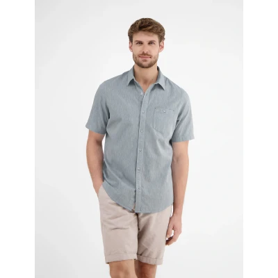 Abbildung von Lerros Kurzarm Hemd, Herren, Größe: Medium, Crispy blue