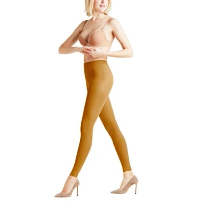 Abbildung von FALKE Damen Leggings Pure Matt 50 DEN W LE halb blickdicht einfarbig 1 Stück, Gelb (Marigold 1227), L