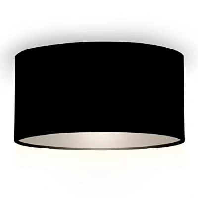 Abbildung von Smartwares Deckenleuchte Textilschirm 20 cm Ø 1x E14 Max. 40 W Für LED geeignet Schwarz 10.004.59