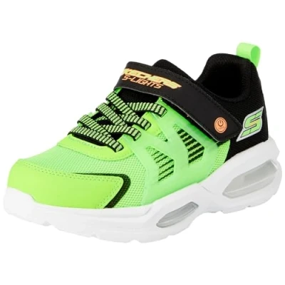 Abbildung von Skechers Herren Jungen Sneaker, Lime Synthetic Textile Black Orange Tri, 36 EU