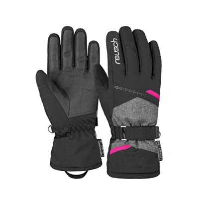 Abbildung von Reusch Hannah R TEX® XT Winddichte, wasserdichte, extra atmungsaktive und warme Winterhandschuhe Fingerhandschuhe Schneehandschuhe Skihandschuhe für Damen, Blck/Blck Melang/Pink Glo, 7