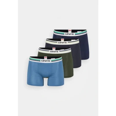 Abbildung von Levi&#039;s MEN Placed LOGO 4 PACK Panties, Herren, Größe: Small, Blue/green