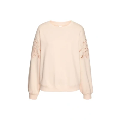 Abbildung von Vivance Sweatshirt, mit Lochstickerei, weicher Baumwoll Mix