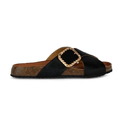 Abbildung von Geox D New BRIONIA B Flat Sandal, Black, 38 EU