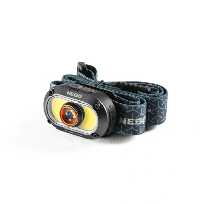 Abbildung von NEBO MYCRO 500+ Kopflampe für Läufer, wiederaufladbare und wasserabweisende Stirnlampe mit Spot Flutlicht Modi, Scheinwerfer Taschenlampe Gurt Outdoor Aktivitäten, Schwarz