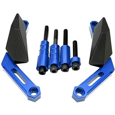 Abbildung von Motorräder Sturzschutz Sturzpads Crashpads Frame Sliders für MT09 2013 2020 MT 09 Tracer 2014 900 GT 2018 XSR 2015 XSR900 2017 Blau