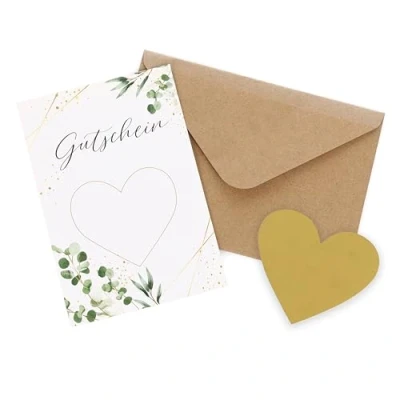 Abbildung von CraftWerk Gutschein Rubbelkarte Grußkarte zum Selber beschriften mit Rubbelaufkleber Geschenk zu Geburtstag, Weihnachten, Hochzeiten und mehr