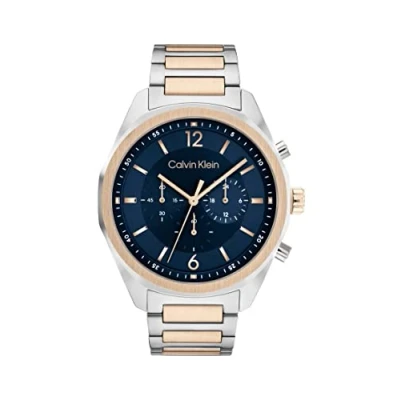 Abbildung von Calvin Klein Chronograph Quarz Uhr für Herren mit Zweifarbiges Edelstahlarmband 25200265