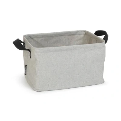 Abbildung von Brabantia Faltbarer Wäschekorb Multifunktional, Aufbewahrungsbox Für Papier und Spielzeug Großes Volumen nasse trockene Wäsche Wasserfeste Beschichtung Organizer Grau 35L, 30 x 20 10cm