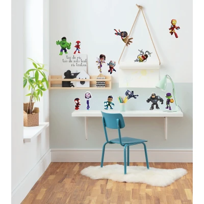 Abbildung von Marvel Wandtattoo Spidey and Friends Größe 50 x 70 cm, 13 Sticker Spider Man, Wandsticker, Aufkleber, Kinderzimmer, Wandaufkleber, Superhelden, Disney