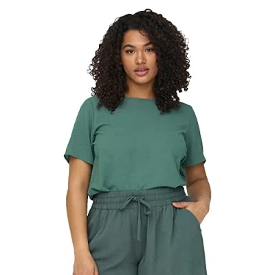 Abbildung von ONLY CARMAKOMA Damen Carvica Top Wvn Noos Bluse, Balsam Green, 44 Große Größen EU