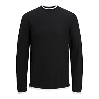 Abbildung von Jack &amp; Jones Jungen Jortwinn Knit Crew Neck Jnr Strickpullover, Schwarz, 140