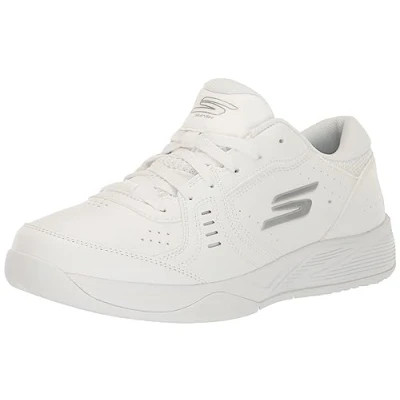 Abbildung von Skechers Damen Viper Court Smash Sneaker, White/Silver Synthetic