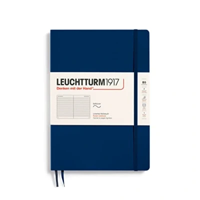 Abbildung von LEUCHTTURM1917 349300 Notizbuch Composition (B5), Softcover, 123 nummerierte Seiten, liniert, Marine