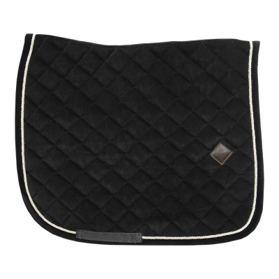Abbildung von Kentucky Dressur Satteldecke Corduroy Schwarz Warmblut