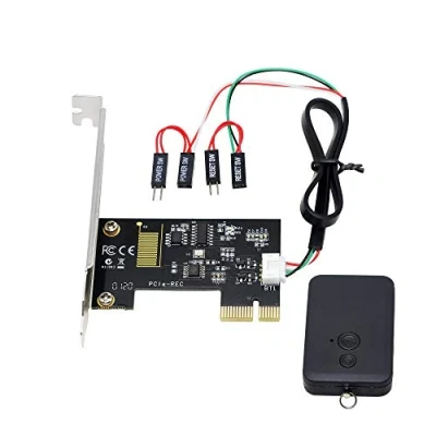 Abbildung von CERRXIAN PCIe Wireless Computer Remote Control Switch, 2.4G Power/Reset Switch