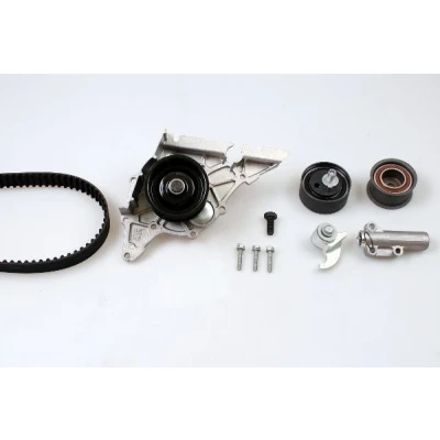 Abbildung von HEPU PK05442 Wasserpumpe + Zahnriemensatz mit Spannarm, Spannrolle Spanndämpfer, 253 AUDI: A4 B6 Avant, B5 Saloon