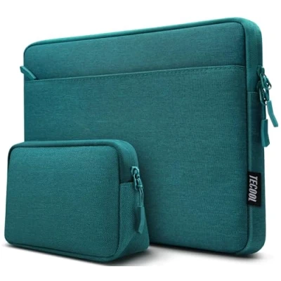 Abbildung von TECOOL 14 Zoll Laptop Hülle Tasche für Acer Asus Dell Lenovo Thinkpad Ideapad HP Notebook Chromebook, 15,3&#039;&#039; MacBook Air M2 M3 Laptoptasche Schutzhülle mit Zubehörtasche, Teal