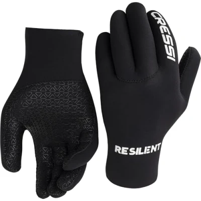 Abbildung von Cressi Resilient Gloves 3mm S Unisex Ultra Grip Handschuhe aus weichem Neopren Schwarz 3 mm, zum Tauchen, Angeln, Schnorcheln, Surfen, Paddeln, Kajakfahren und Schwimmen,