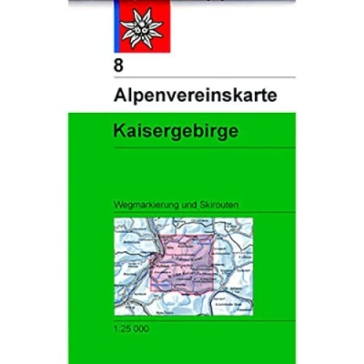 Abbildung von Kaisergebirge: Topographische Karte 1:25.000 mit Wegmarkierungen und Skirouten (Alpenvereinskarten, Band 8)