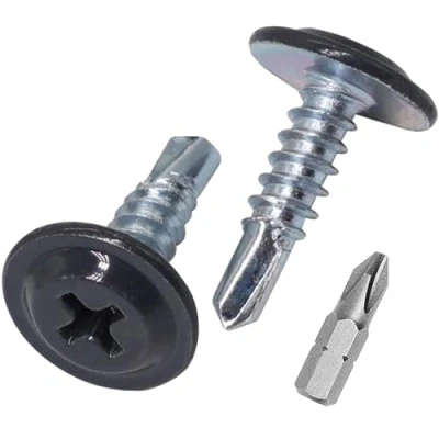 Abbildung von SKIR&#039;CO (50 Stück) lackierte 4,2 x 16 mm selbstbohrende Schrauben, Kreuzschlitz Modifizierter Halsspannkopf, Blechschraube, Tellerkopf (50, Anthrazitgrau RAL 7016)