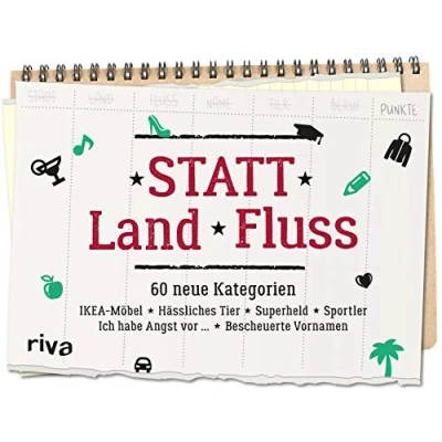 Abbildung von Statt Land Fluss: Das Spielebuch mit 60 neuen Kategorien Die lustige Variante von Stadt Fluss. Der Klassiker für Erwachsene ob Zuhause, unterwegs, Party oder Spieleabend