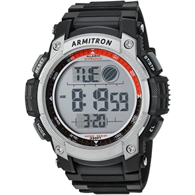 Abbildung von Armitron Sport Herren Digitalchronograph mit Harzarmband, 40/8252BLK
