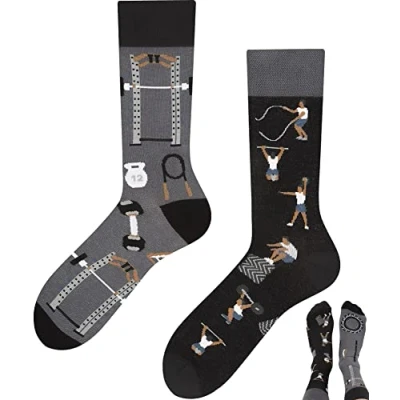 Abbildung von TODO Lustige Socken Damen und Herren, Coole mit Motiv Bunte, Mehrfarbige, Verrückte (39 42, Workout)