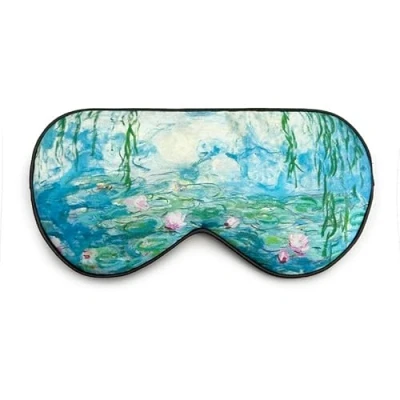 Abbildung von townssilk 100% Seiden Schlafmaske mit verstellbaren Bändern, bequeme und super weiche Augenmaske ultimative Schlafhilfe, Augenbinde WaterLilies