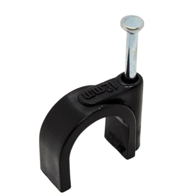 Abbildung von Lumonic 100x Nagelschelle 12mm für Kabel schwarz Kabelschelle mit 25mm Nagel z.B. zur Befestigung an der Wand Kabelklemmen verschiedene Größen 4 1