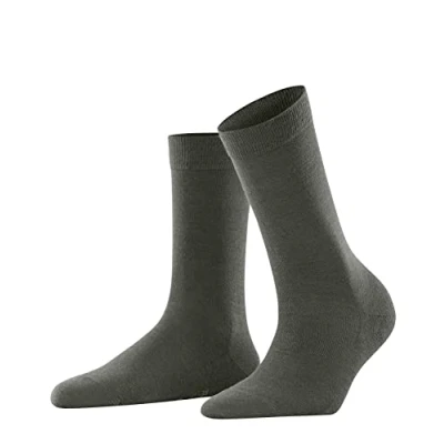 Abbildung von FALKE Damen Socken Softmerino W SO Wolle Baumwolle einfarbig 1 Paar, Grün (Military 7826), 39 40