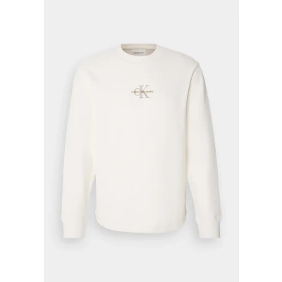 Abbildung von Calvin Klein Jeans Monologo TEE Langarmshirt, Herren, Größe: Medium, Ivory