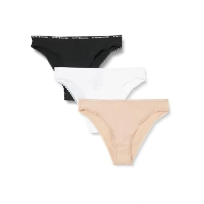 Abbildung von Tommy Hilfiger Brazilian 3 PACK Slip, Damen, Größe: 40 42, Misty blush/white/black