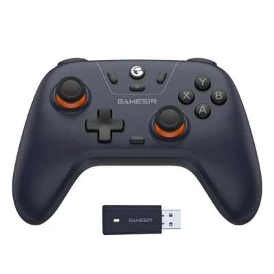 Abbildung von GameSir Nova Lite Wireless Controller, Tri Mode Konnektivität, PC Gamepad Joystick für Windows PC/Switch/Stem/iOS/Android, mit Hall Effekt Trigger, DualVibration, Turbo, Bewegung (Dunkelviolett)