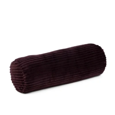 Abbildung von Gözze Kuschelige Kissenrolle in Cord Optik, Ideal als Nackenstütze, 70 x 22 cm Brombeere