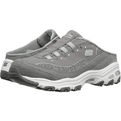 Abbildung von Skechers Sport D&#039;Lites Schlupfschuhe für Damen, D Lites Grau Weiß, 41 EU