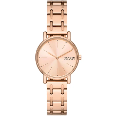 Abbildung von Skagen Signatur Lille Uhr Rose goldcoloured, Damen, Größe: One Size, gold/coloured