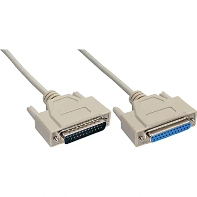 Abbildung von InLine 11420M Serielle Verlängerung, 25pol Stecker / Buchse, vergossen, 1:1 belegt, 10m