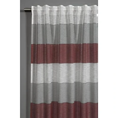 Abbildung von Gardinia Vorhang mit verdeckten Schlaufen und Gardinenband, Blickdicht, Lichtdurchlässig, Gardine Etamine, Rot, 140 x 245 cm