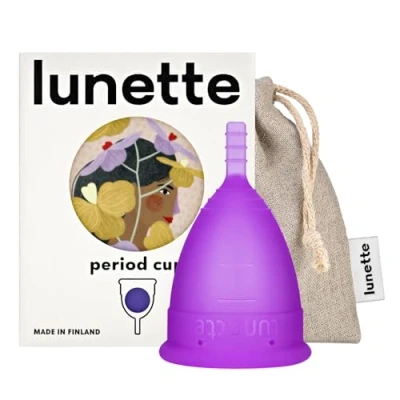 Abbildung von Lunette Menstruationstasse Lila Model 2 für normale oder starke Blutung